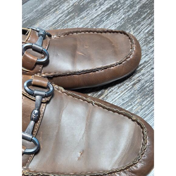 Kenneth Cole Reaction Men\'s Brown Faux Leather Comfort Driving Moccasin Size10.5